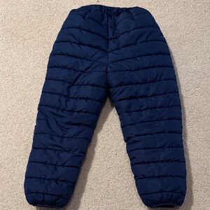LANDS END boy’s reversible fleece puffer pants XS 4-5